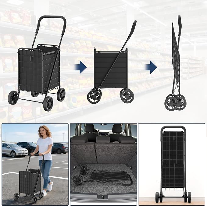Whitmor Foldable Utility Shopping Cart - Image 5