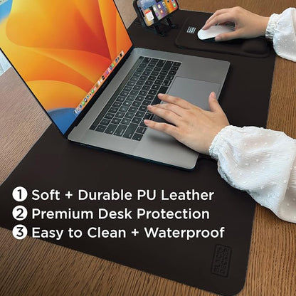 Black+Decker Faux Leather Desk Mat - Image 2