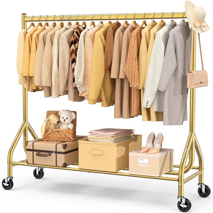 EAGMAK Heavy Duty Clothes Rack Load 420 LBS, Rolling Garment Rack by Eagmak