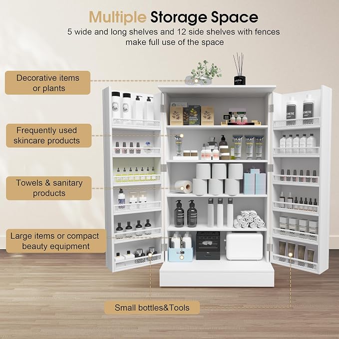 BarberPub Storage Cabinet, Adjustable Shelves, - Image 4