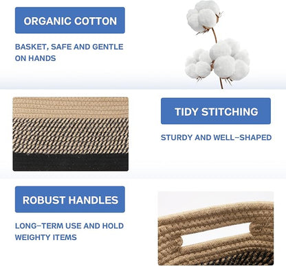 4 Pack Woven Storage Baskets for Organizing - Image 2