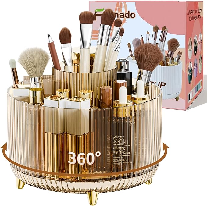 360° Rotate Makeup Brush Holder Organizer, Makeup Organizers Countertop by Unknown