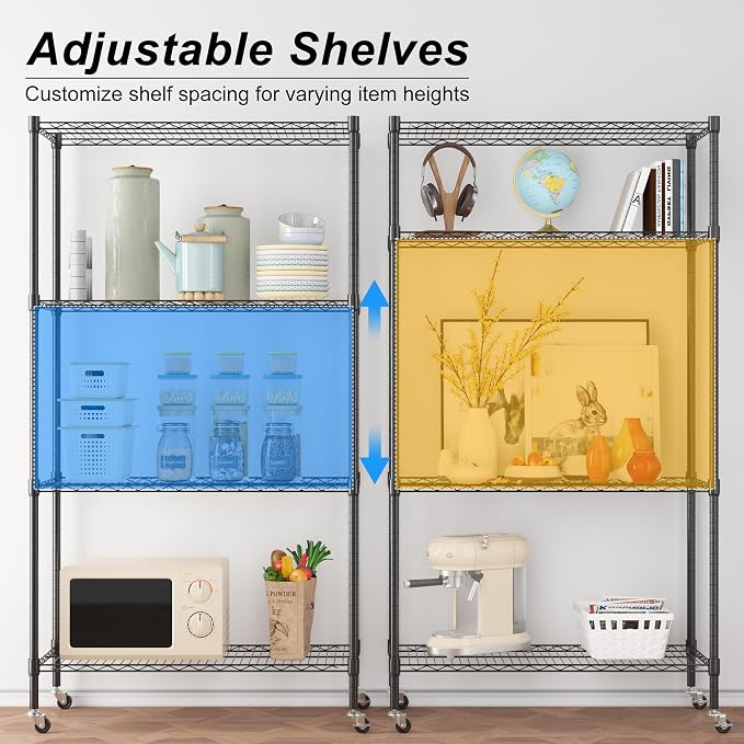 Homdox Heavy Duty 4-Tier Metal Shelving Unit - Image 4