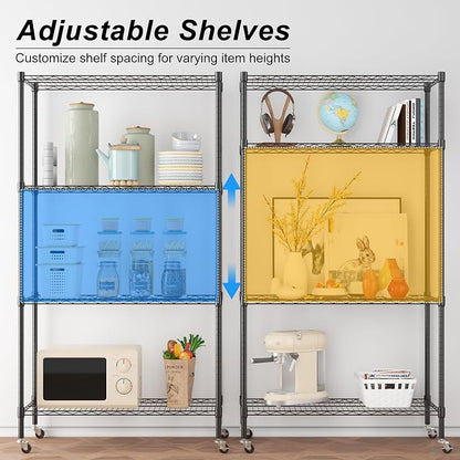 Homdox Heavy Duty 4-Tier Metal Shelving Unit - Image 4