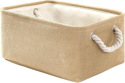 TheWarmHome Decorative Basket Rectangular Fabric Storage Bin Organizer Basket by TheWarmHome