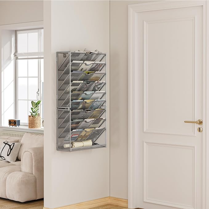 Lavatino 10-Tier Hanging Wall File Folders Organizer - Image 8