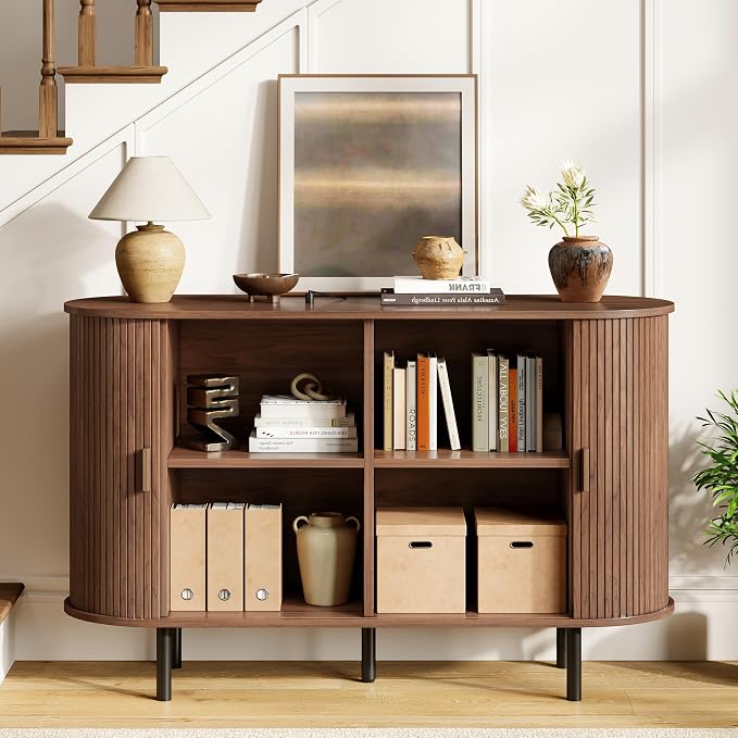 Buffet Sideboard Cabinet with Storage, Modern Accent Coffee Bar Console Table - Image 3