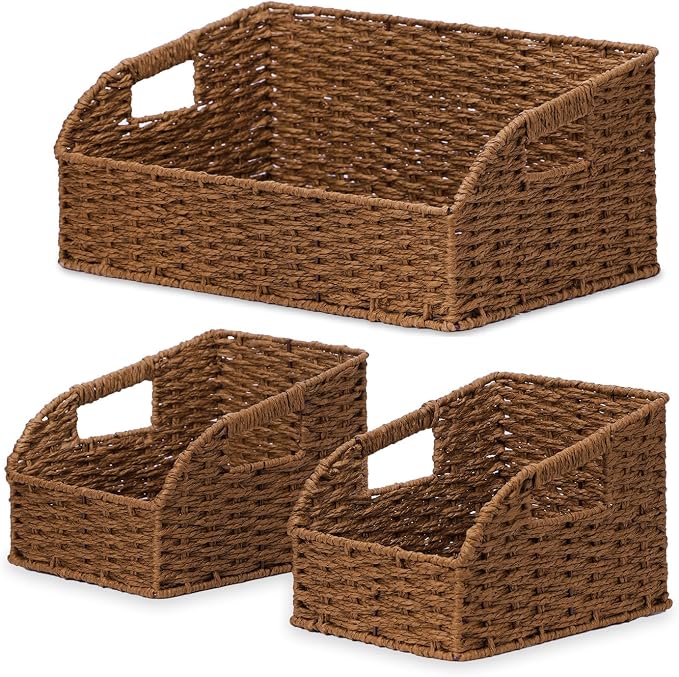 Pantry Organizers, Wicker Storage Baskets by Unknown