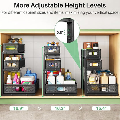 Kitstorack Under Sink Organizer, Slide out Storage Drawer Rack - Image 9