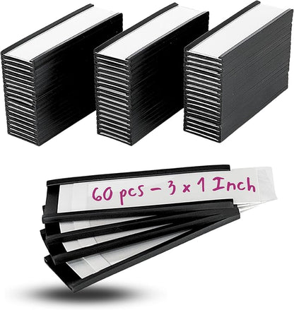 Availey 60 Pack Magnetic 'C' Channel Label Holders by Availey