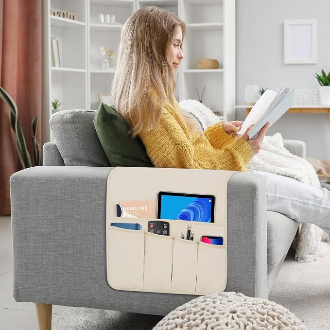 TV Remote Control Holder Couch Caddy, Non-slip Bedside Caddy Organizer - Image 3