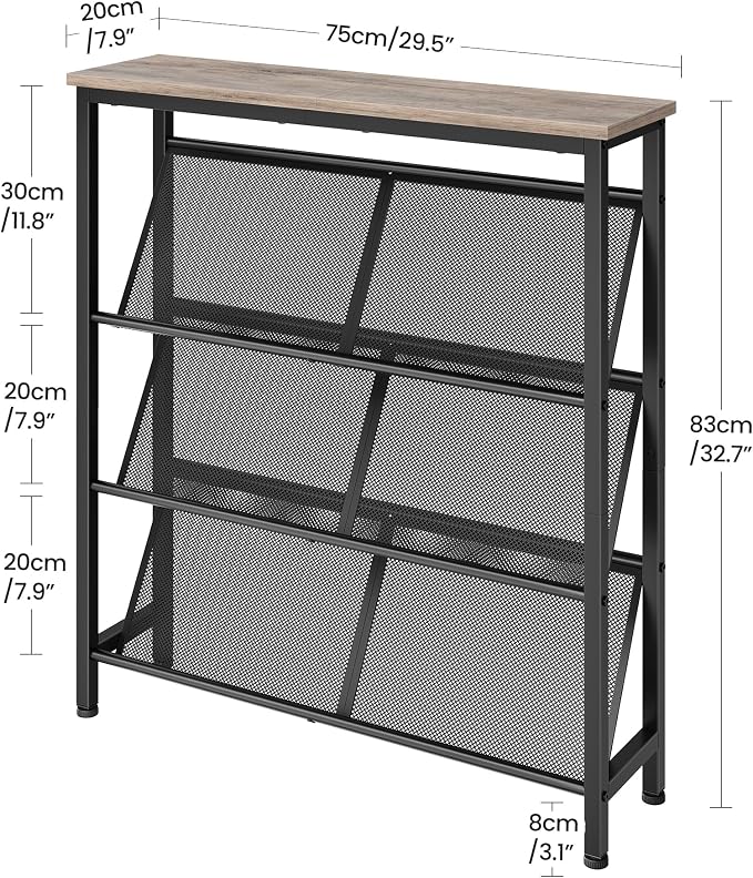 CHOEZON Shoe Rack, 4-Tier Slanted Shoe Storage Shelf, Narrow Shoe Rack - Image 3