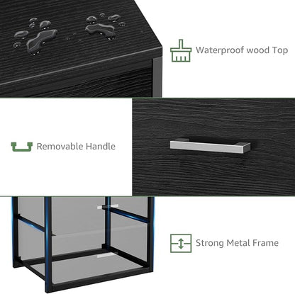 BOLUO Stackable Storage Drawers Closet Organizers and Storage Fabric Black 2 - Image 8
