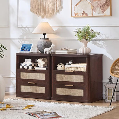 LEYAOYAO Rattan Nightstands Set of 2 - Image 4