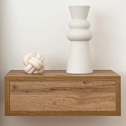 Mobili Fiver, Riccardo Floating nightstand, Rustic Oak, Made in Italy - Image 7