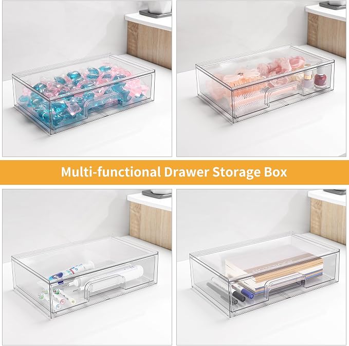 2Pcs Trash Bag Holder Under Sink Stackable Storage, Extra Large Laundry Room - Image 5