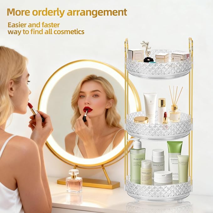 360 Rotating Rotating Makeup Organizer - Image 6