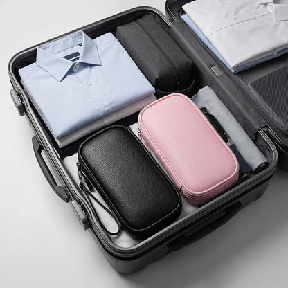 Leather Electronic Organizer Bag, Waterproof Travel Tech Pouch - Image 8