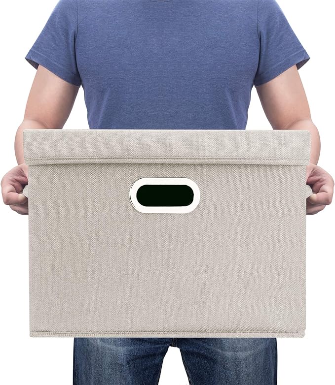 TYEERS Large Storage Bins with Lids, Collapsible, Fabric Storage Boxes - Image 6