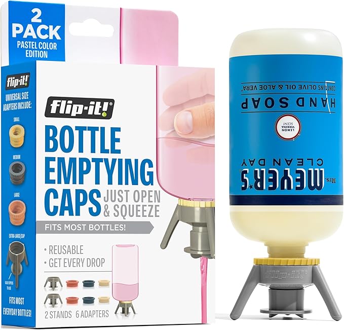Flip-It! 2-Pack Premium Bottle Emptying Kit – No more wasted product by Flip-It