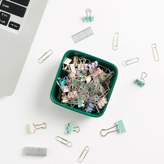 Ceramic Paper Clip Holder for Desk Cute Binder Holder Paperclip Holders for - Image 2