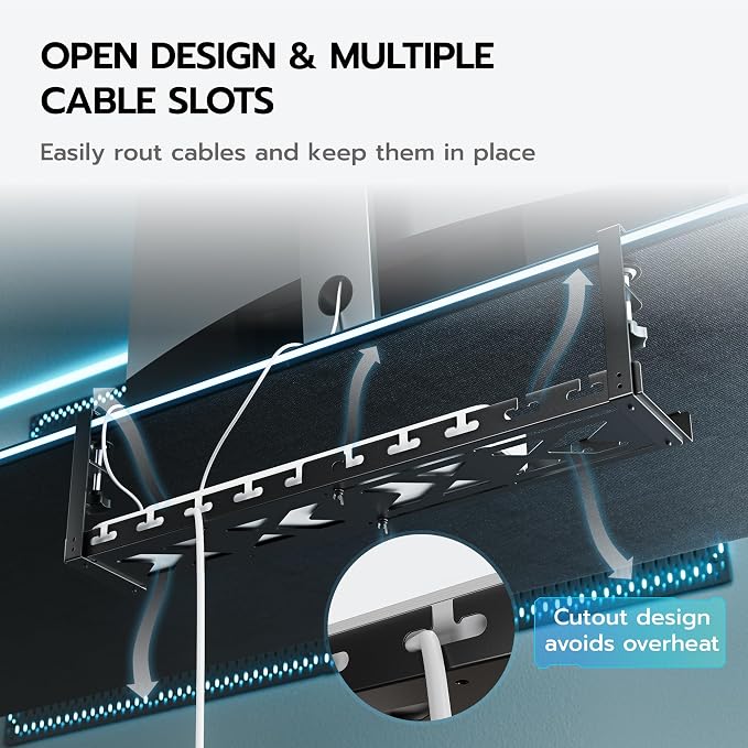 ARES WING 17"-28.7" Extendable Under Desk Cable Management Tray - Image 4
