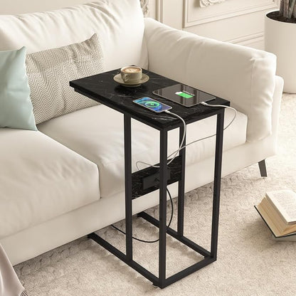 VECELO C Shaped End Side Table - Image 5