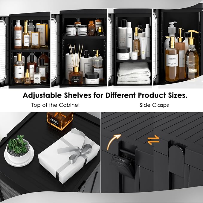 VECELO 4-Tier Tall Narrow Storage Cabinet - Image 5