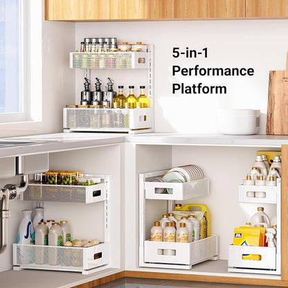 Pull-out Under Kitchen Sink Organizer, Metal Functional Under Sink Organizer - Image 9