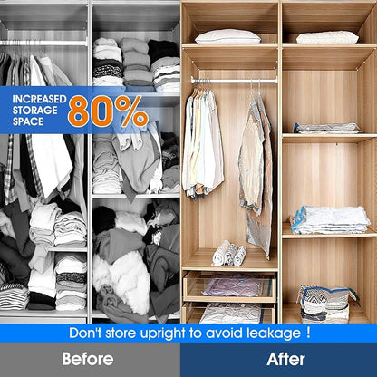 AROIC 50 Pack Vacuum Storage Bags, 5 Sizes + 2 Roll-up Space Saver Vacuum - Image 8
