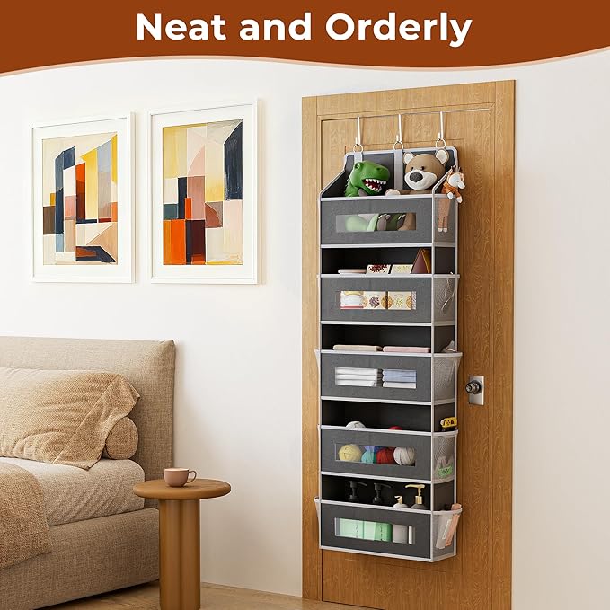 2 Pack 5 Tier Over The Door Organizer - Image 5