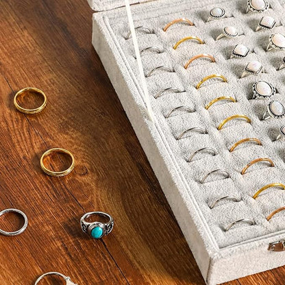 Frebeauty Ring Organizer Tray 100 Slots Ring Holder - Image 6