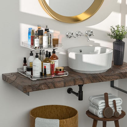 2-Tier Perfume Tray, Acrylic Perfume Stand Organizer Vanity Trays Makeup - Image 6