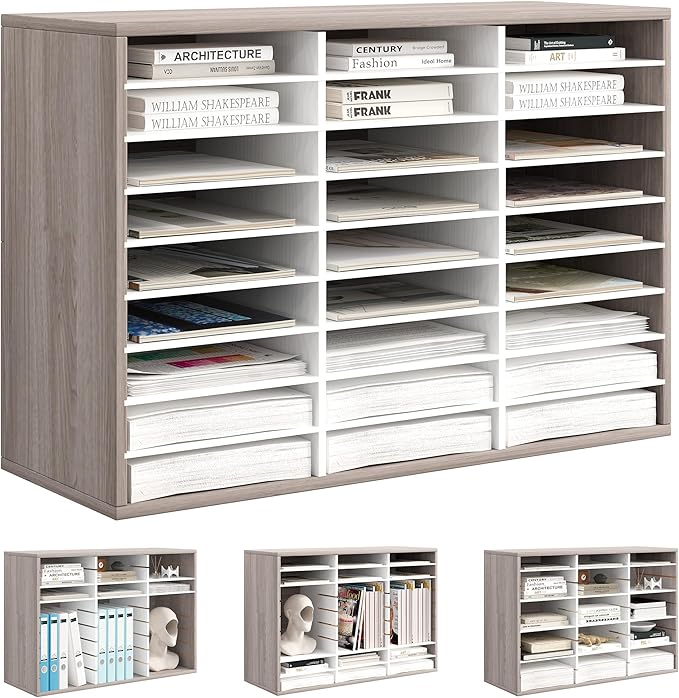 Literature Organizer 27 Slots Wooden Mailboxes by AlpeirDirect