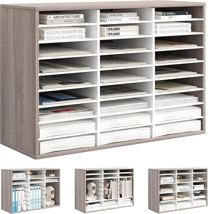 Literature Organizer 27 Slots Wooden Mailboxes by AlpeirDirect