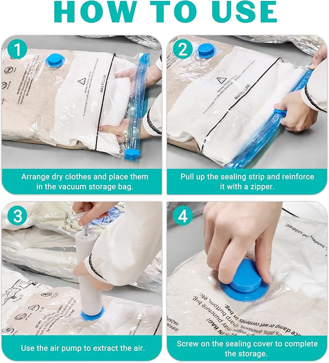10 Pack Medium Vacuum Storage Bags Seal Bags - Image 7