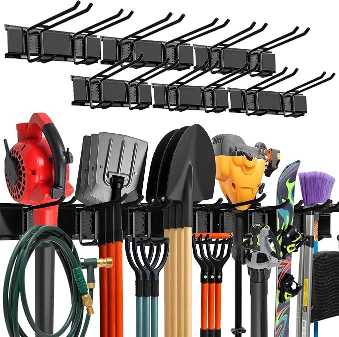 TIDYME Garage Wall Organizer | 96" Heavy-Duty Tool Storage Rack | Adjustable by Tidyme