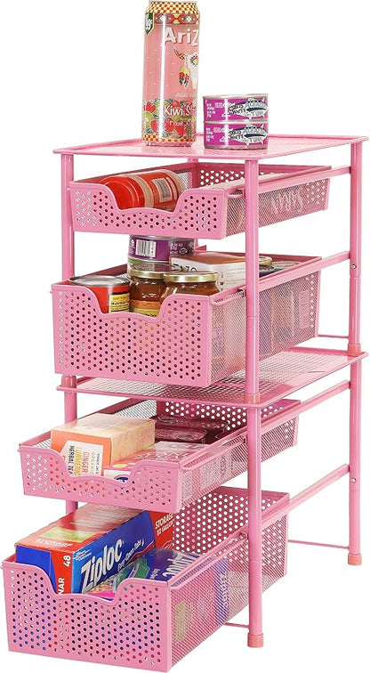 Simple Houseware Stackable 2 Tier Sliding Basket Organizer Drawer - Image 6