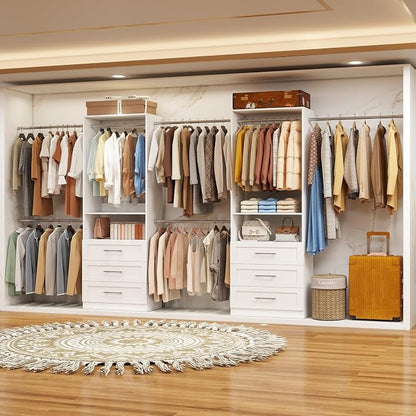 Closet System with Drawers, closet organizer system, 2 Sets 4-15FT | 6 Wooden - Image 7