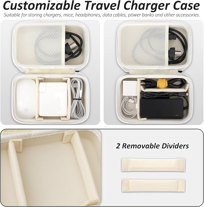 Charger Case for Macbook, Portable Tech Electronic Organizer Bag, Small Travel - Image 4