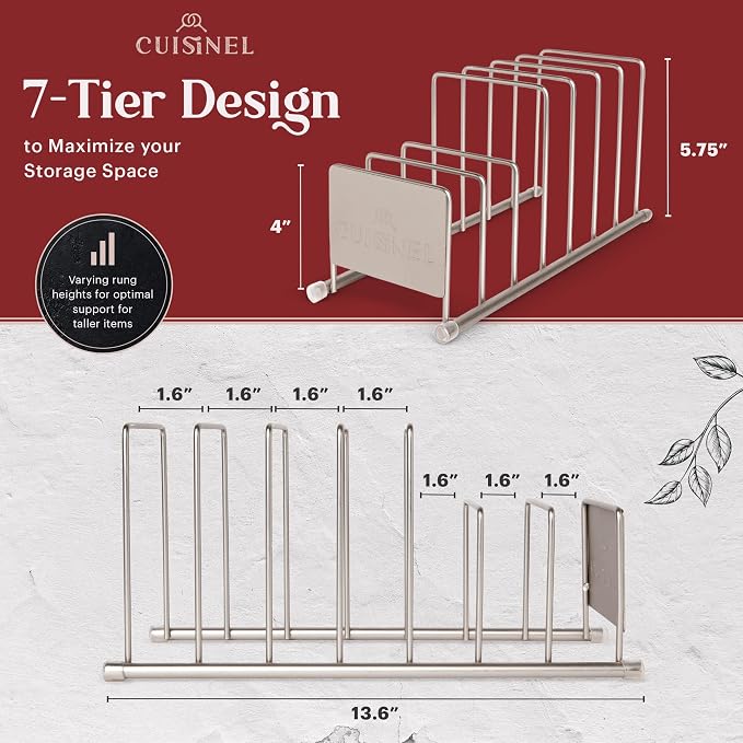Cuisinel Lid and Dish Organizer Rack - Image 2