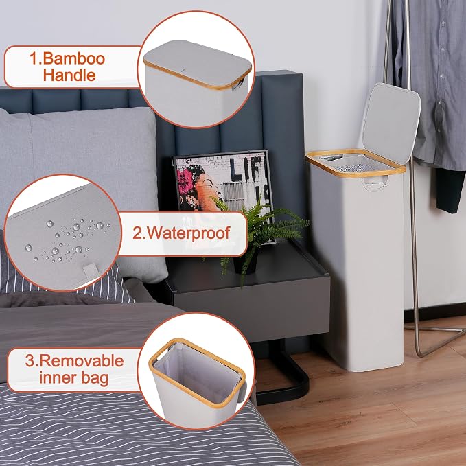 efluky Slim Laundry Hamper - Image 4