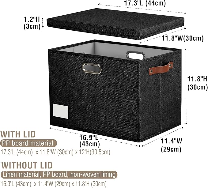 17" Large Collapsible Storage Bins - Image 3