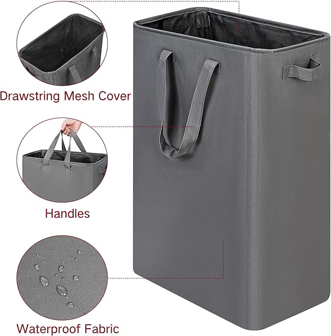efluky Slim Laundry Basket, Narrow Laundry Hamper - Image 3