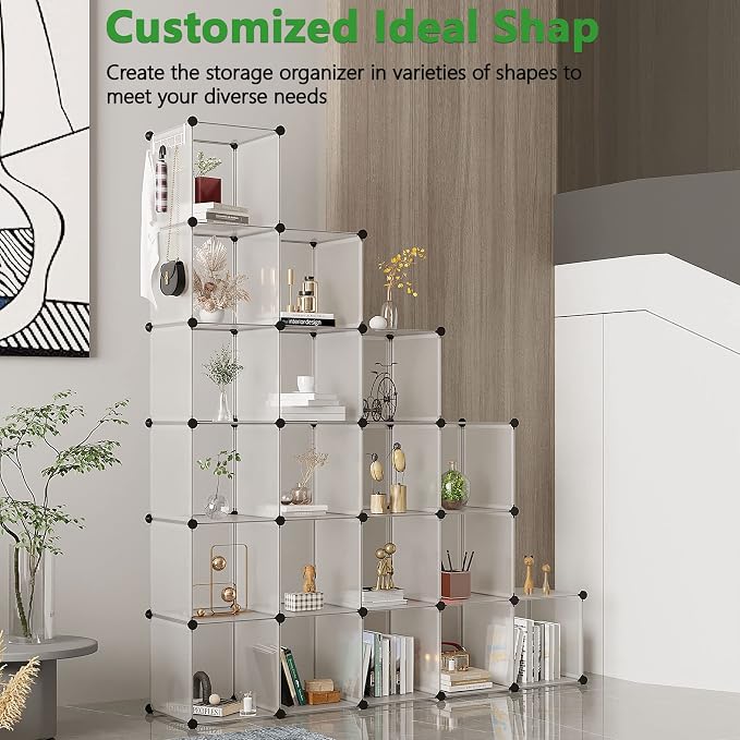 C&AHOME Cube Storage Organizer, 20-Cube Shelves Units, Closet Cabinet, DIY - Image 5