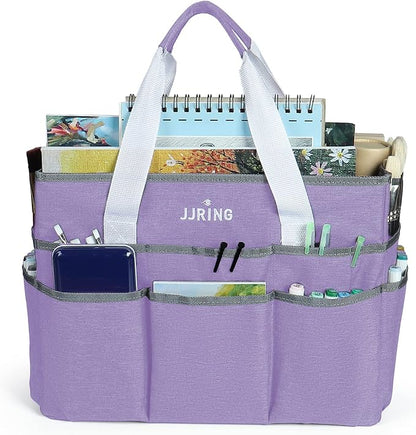 JJRING Craft Organizer Tote Bag, Large Art Storage Caddy - Image 3