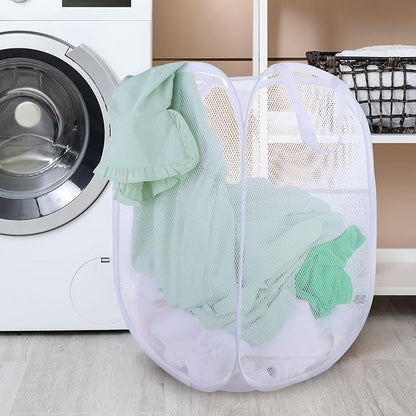 2 Pack Laundry Basket, Foldable Mesh Popup Laundry Hamper - Image 7