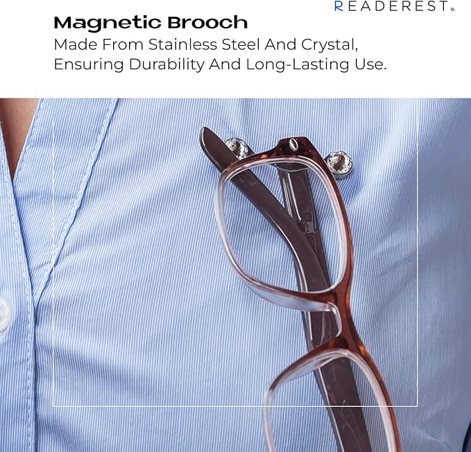 Readerest Magnetic Eyeglass Holder, Eyewear Shirt Clip - Image 5