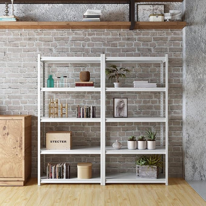5 Tier Metal Storage Shelves Adjustable Garage Shelving, Heavy Duty Industrial - Image 6