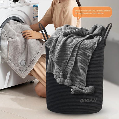 large tall sturdier Laundry Hamper Basket Woven Storage Baskets - Image 4